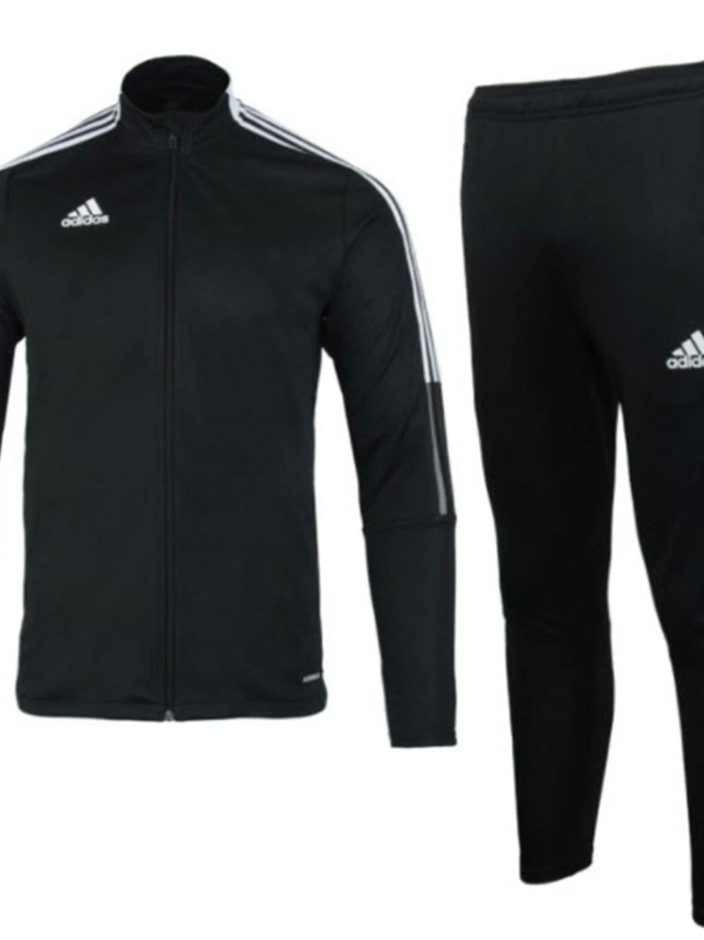 Adidas Black Tiro Aeroready Track Suit Zip Reflective Jacket M Track Pants S